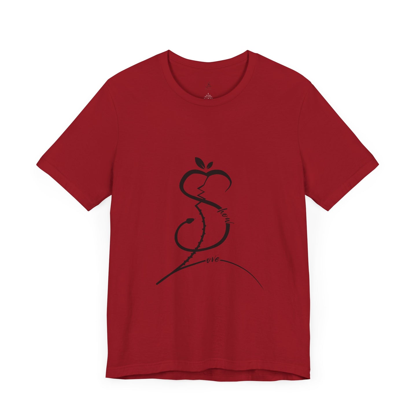 Forbidden Apple of Love Unisex Tee - Stylish Short Sleeve Shirt for Casual Wear
