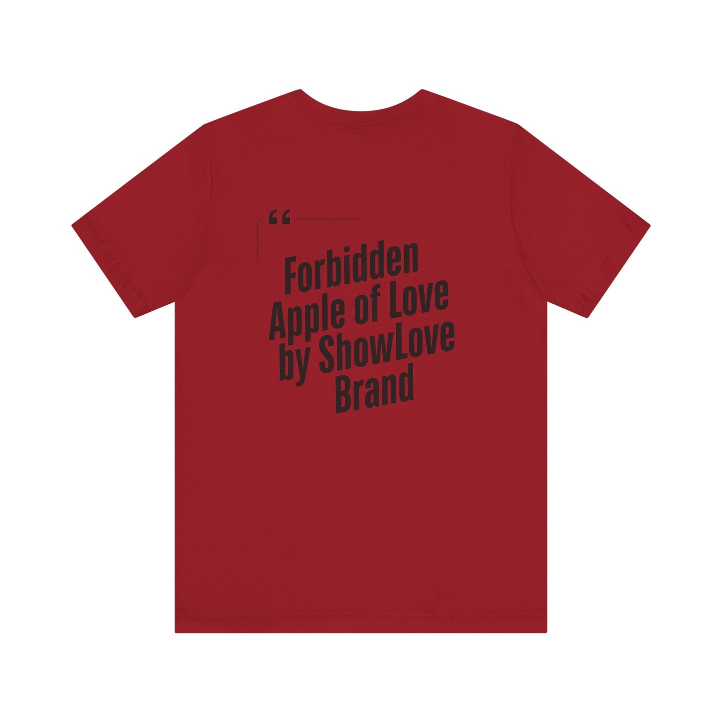 Forbidden Apple of Love Unisex Tee - Stylish Short Sleeve Shirt for Casual Wear