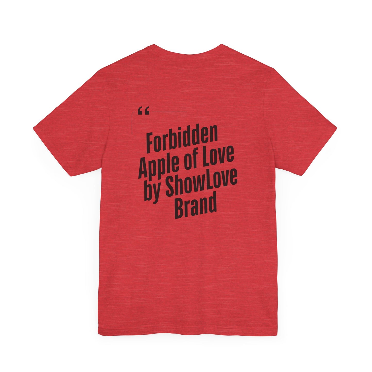 Forbidden Apple of Love Unisex Tee - Stylish Short Sleeve Shirt for Casual Wear