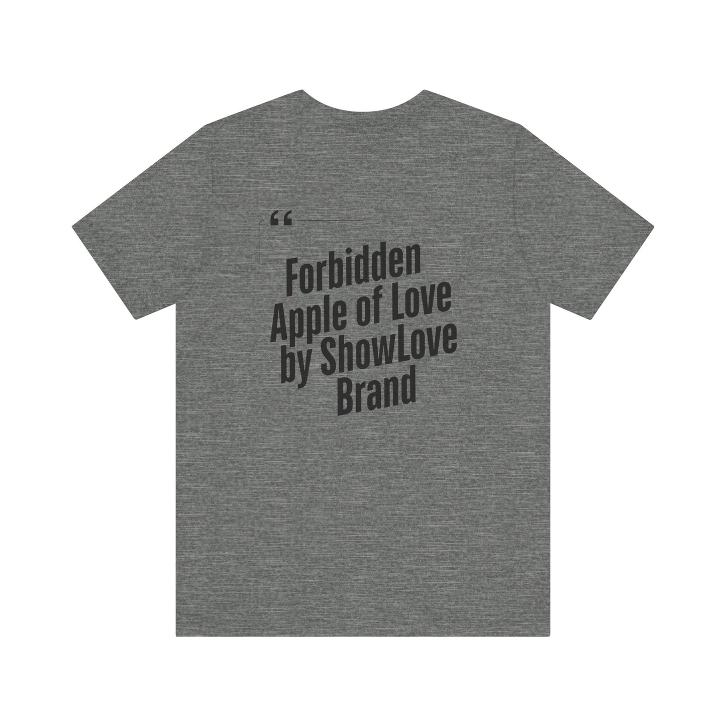 Forbidden Apple of Love Unisex Tee - Stylish Short Sleeve Shirt for Casual Wear